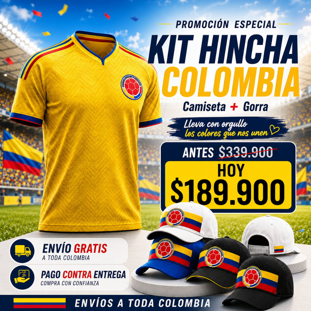 COMBO CAMISETA + GORRA SELECCION 50% OFF HOY